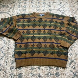 Vintage 90s Nautica Lambswool Men’s Sweater Size XL Grandpacore Wool Outdoors